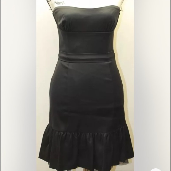 BCBG Max Azria Strapless Black Cocktail Dress Size 0 - Picture 2 of 7